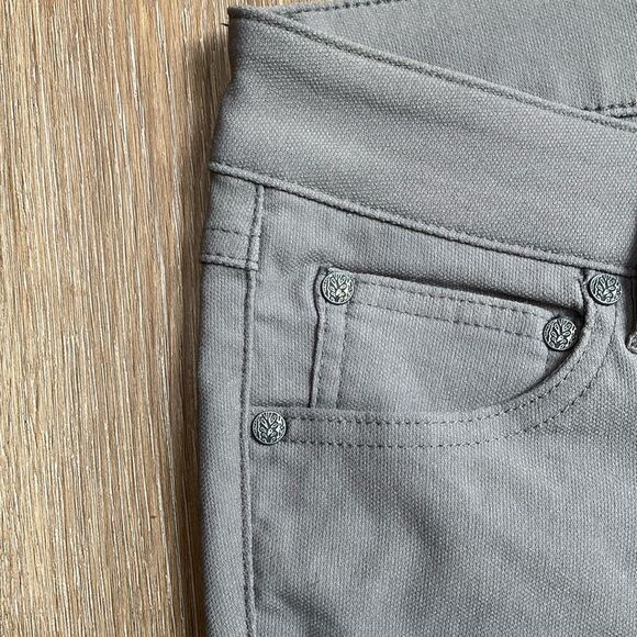 Prana Brenna Gray Moto Stretch Skinny Pants Sz 4 - Picture 9 of 12